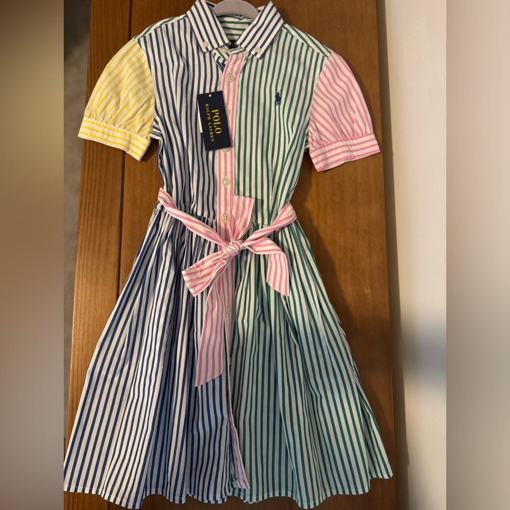 Ralph Lauren Girls Striped Cotton Fun Shirtdress *New With Tags*